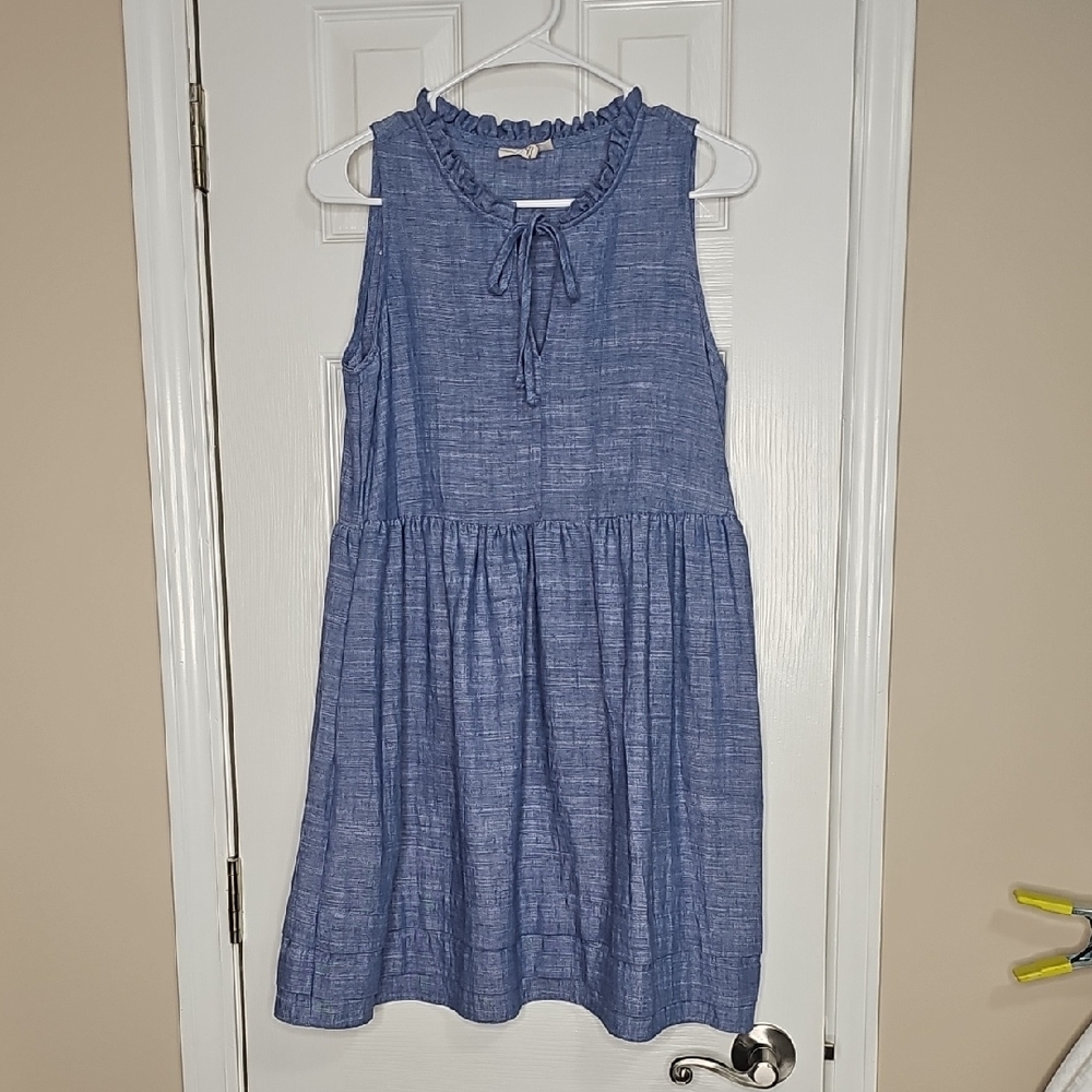 52Seven Casual Blue Sleeveless Midi Dress
